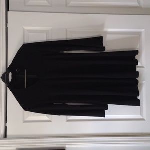  Karen Kane Bell Sleeve Black Dress Keyhole Neck
